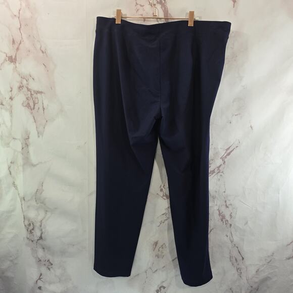 Eileen Fisher Pants Womens XL Navy Blue Stretch Pull On High Rise Crepe Viscose - Picture 1 of 12
